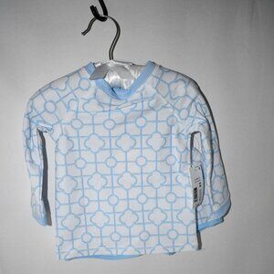 Edgehill Broke Brooke Long Sleeve Rash Guard Swim Set in Blue Size:6 mo #S44WE20